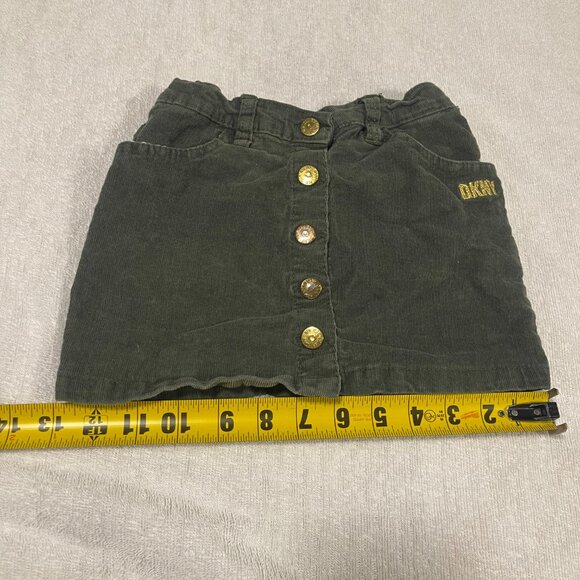 DKNY Olive Corduroy Button-Front Skirt (4T) - Picture 6 of 8